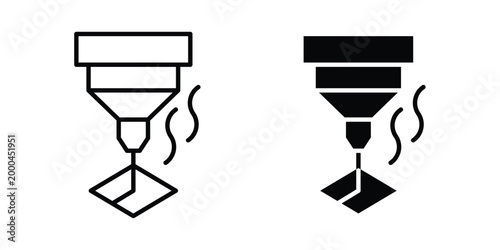Laser machine icon pack, best for Graphic designs. Vector
