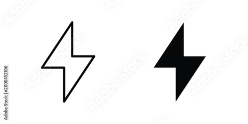 Lightning icon pack, best for Graphic designs. Vector