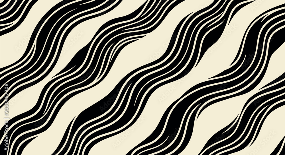 Fototapeta premium Abstract flowing wave pattern for textile design and modern interior decor applications