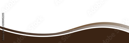 Abstract Brown Wave Footer and Header Background - Elegant Chocolate and Coffee Curve Vector Design