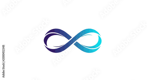 Blue and Purple Infinity Symbol Vector Illustration
