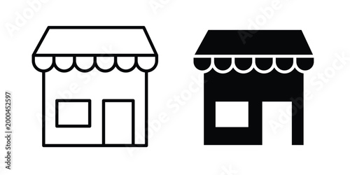 Photos Local store icon pack, best for Graphic designs. Vector
