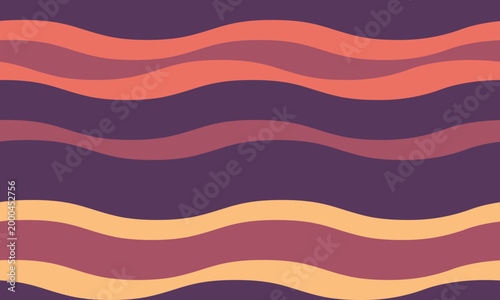 Abstract wavy stripes pattern in muted earth tones.  Perfect for backgrounds, website design, or textile prints. Evokes feelings of calm, nature, and retro style.