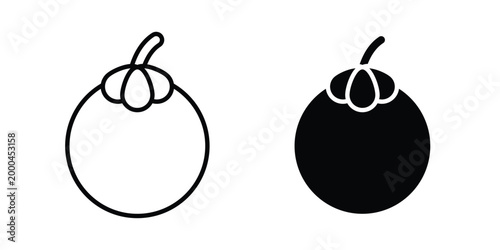 Mangosteen icon pack, best for Graphic designs. Vector