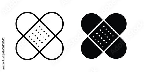 Medical patch icon pack, best for Graphic designs. Vector