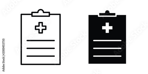 Medical report icon pack, best for Graphic designs. Vector