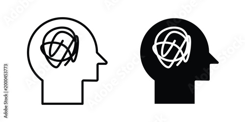 Mental disorder icon pack, best for Graphic designs. Vector