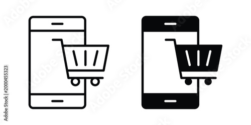 Online shopping icon pack, best for Graphic designs. Vector