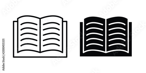 open book icon pack, best for Graphic designs. Vector