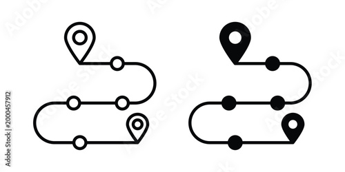 Roadmap icon pack, best for Graphic designs. Vector