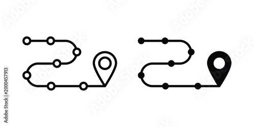 Roadmap icon pack, best for Graphic designs. Vector