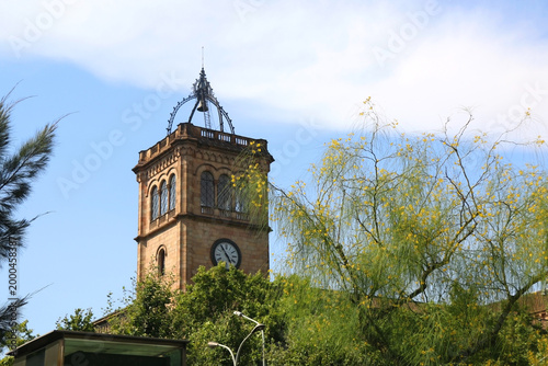 Picturesque Mediterranean street in Barcelona, Spain.