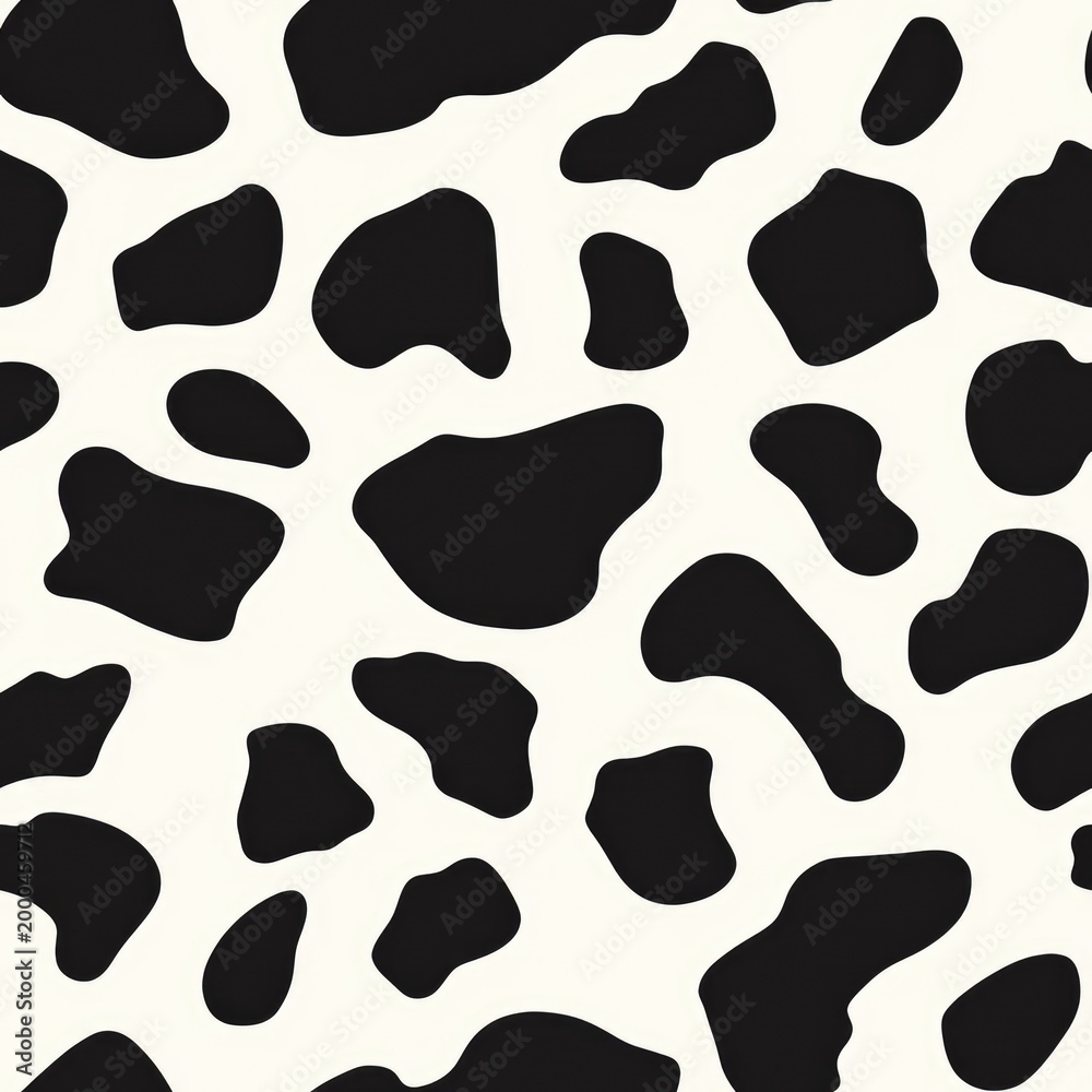 Fototapeta premium cow skin seamless pattern background illustration