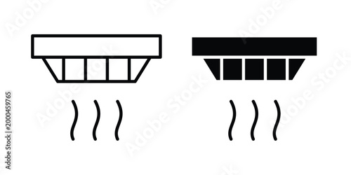 Smoke detector icon pack, best for Graphic designs. Vector