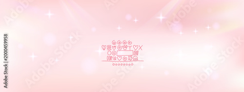Pink aura gradient background with light glow and dream sparkle glitter. Soft vector shine with light spark and girly sheen for social post. Bright pink for cute event invitation or kawaii design.