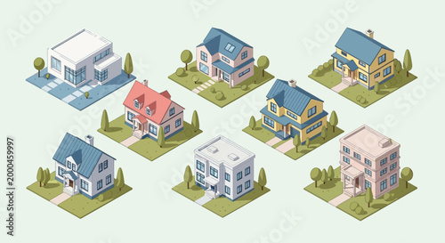 Isometric Vector Houses Collection