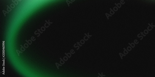 Slika na platnu Green aurora borealis light display in night sky with dark background  natural p