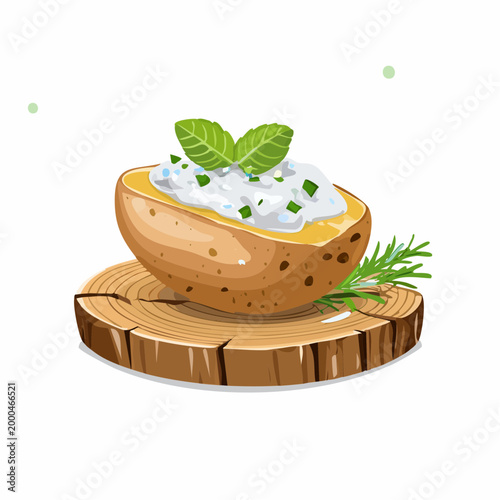 Ofenkartoffel mit Kräuterquark