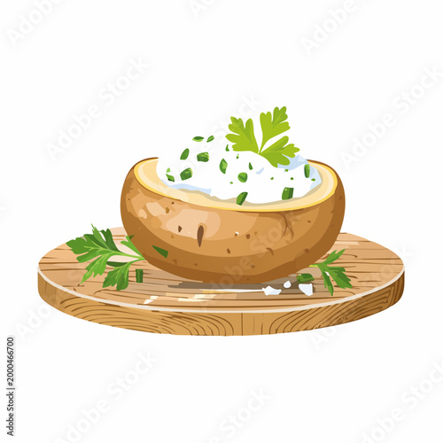 Ofenkartoffel mit Kräuterquark