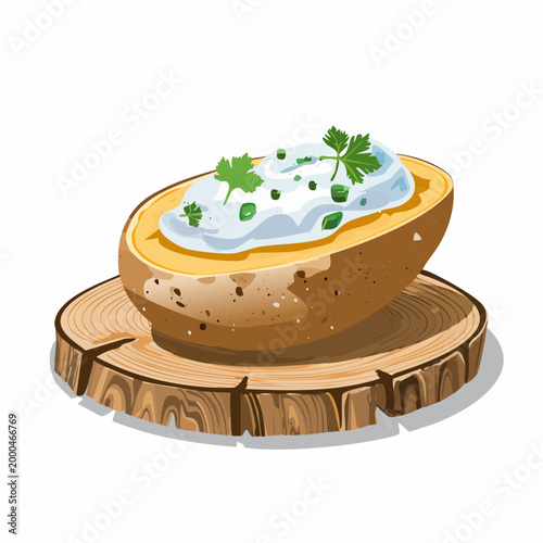 Ofenkartoffel mit Kräuterquark