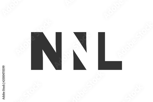 NNL logo design. Initial letter N N L bold font style for tech startups, consulting, corporate branding. Creative company name, headlines typography identity, trendy logotype.