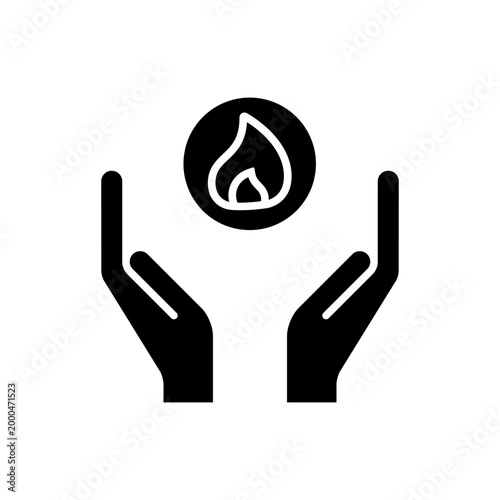 Natural gas icon vector. Propane Illustration sign. Gas supply symbol. Gas logo.