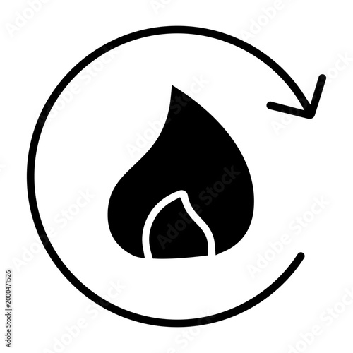 Natural gas icon vector. Propane Illustration sign. Gas supply symbol. Gas logo.