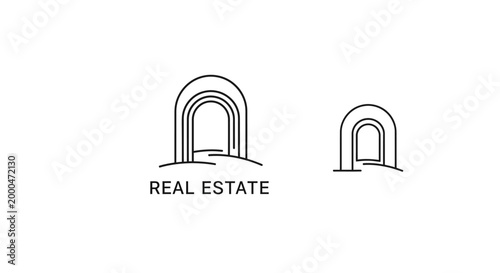 Real Estate Archway Vector Illustration