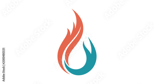 Stylized Flame Vector Illustration