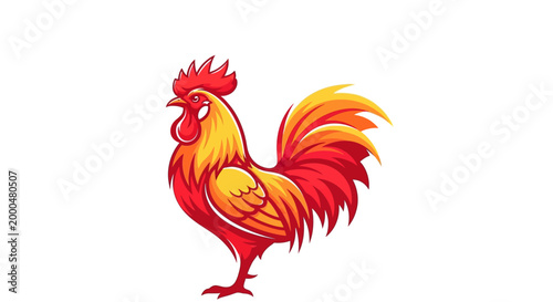 Stylized Rooster Vector Illustration