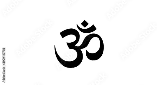 Om Symbol Sacred Hindu Mantra and Spiritual Icon Representing the Universe's Primordial Sound and Consciousness