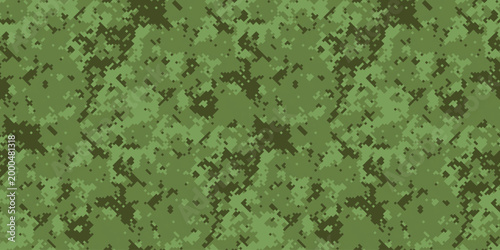 Abstract digital camouflage pattern in shades of green.  Perfect for backgrounds, textiles, or militarythemed designs.