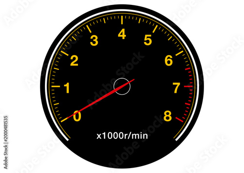 タコメーターのベクターイラスト素材