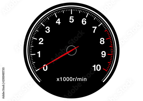 タコメーターのベクターイラスト素材