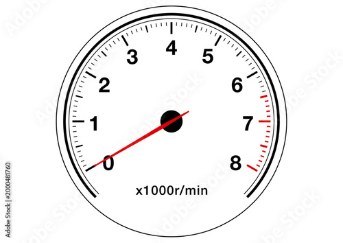 タコメーターのベクターイラスト素材