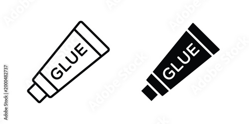Glue icon pack vectors for graphic projects.