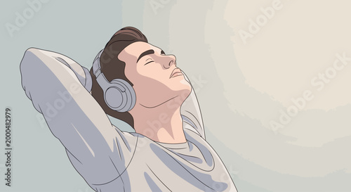 vector illustration of a relaxed person