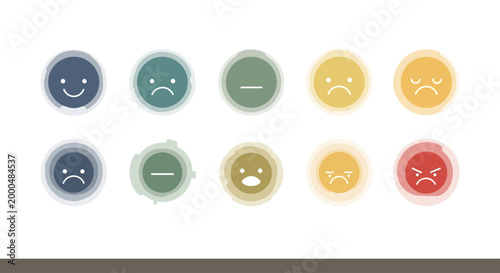 Vector Set of Facial Expression Emojis