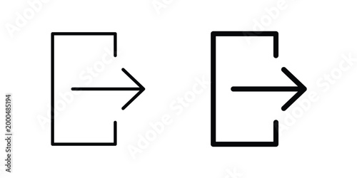 Log out icon pack vectors for graphic projects.