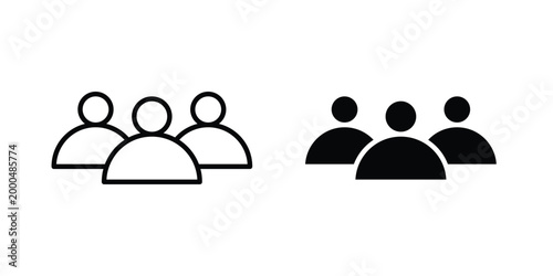 Members icon pack vectors for graphic projects.
