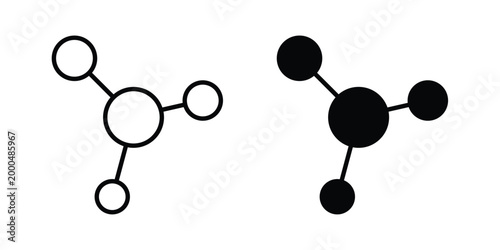 Photos Molecule icon pack vectors for graphic projects.