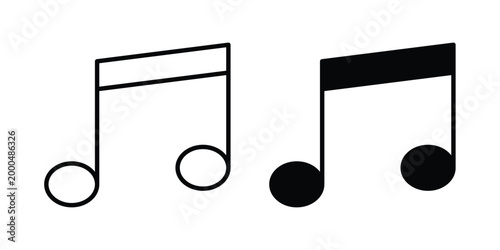 Music icon pack vectors for graphic projects.