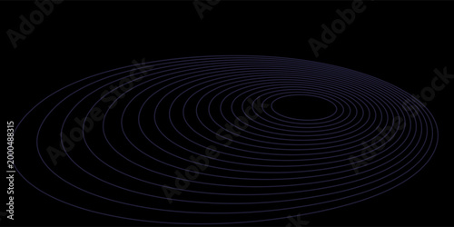 Radio Wave illustration effects on Green Screen background. circle waves in white background.