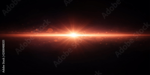 Bright glowing sun in space with fiery energy rays and abstract cosmic background