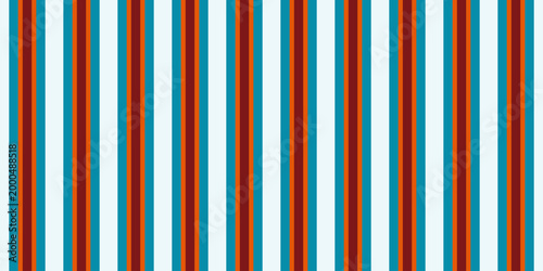 Vibrant vertical stripes in teal, rust, and white create a dynamic, modern pattern. Ideal for website backgrounds, textiles, or any design needing a bold geometric aesthetic.
