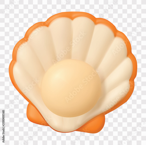 Seafood and Marine Culinary Vector Icon Set | 3D icon set | scallop