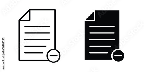 Remove file icon pack vectors for graphic projects.