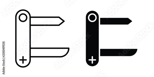 Swiss Knife icon pack vectors for graphic projects.