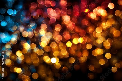 Colorful bokeh light abstract background 1.