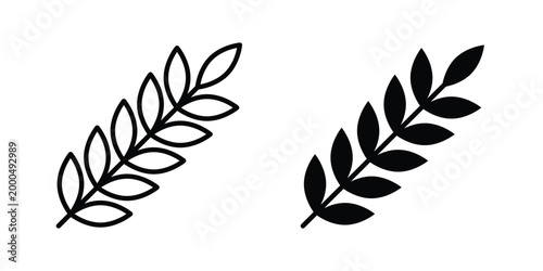 Wheat icon pack vectors for graphic projects.